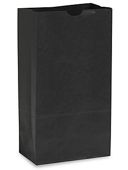 Colored Paper Lunch Bags - 6 x 4 x 11", #6, Black S-11567BL