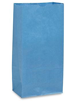 Colored Paper Lunch Bags - 6 x 4 x 13", #8, Blue S-11568BLU
