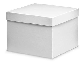 Deluxe Gift Boxes - 8 x 8 x 6", White S-11595
