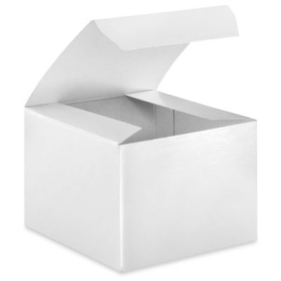 Gift Boxes - 4 x 4 x 3", White Gloss S-11607