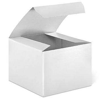 Gift Boxes - 4 x 4 x 3", White Gloss S-11607