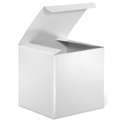 Gift Boxes - 5 x 5 x 5, White Gloss - ULINE - Case of 100 - S-11609