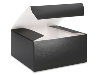 Cajas para Zapatos - 12 x 7 x 4, Negras Brillosas, 31 x 18 x 10 cm S-13061  - Uline