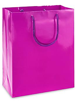 High Gloss Shopping Bags - 10 x 5 x 13", Debbie, Purple S-11621PUR