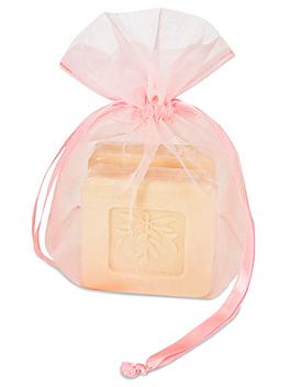 Organza Fabric Bags - 5 x 7", Pink S-11626P