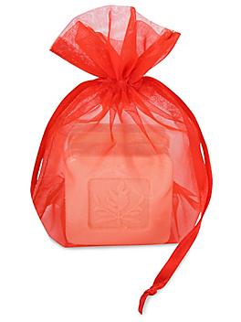 Organza Fabric Bags - 5 x 7", Red S-11626R