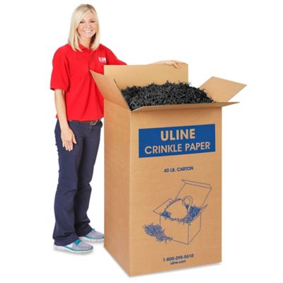 Crinkle Paper - 40 lb, Black S-11627BL
