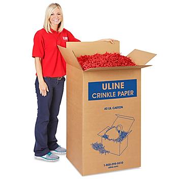 Crinkle Paper - 40 lb, Red S-11627R
