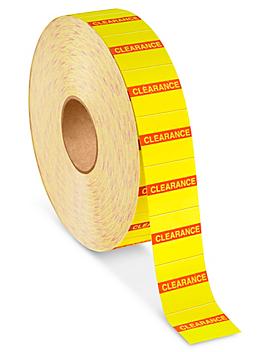 Monarch 1136® Labels - "CLEARANCE", Yellow S-11634
