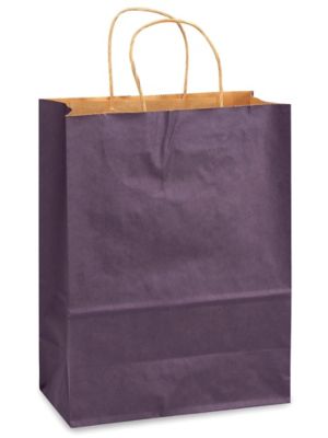 Kraft Tinted Color Shopping Bags - 10 x 5 x 13", Debbie, Purple S-11636PUR