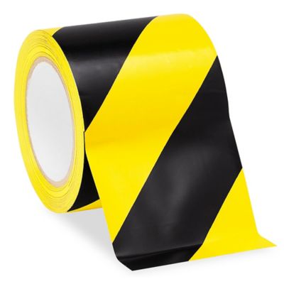  Frienda Cinta adhesiva de advertencia de seguridad de peligro,  36 yardas x 1.9 pulgadas, cinta adhesiva de advertencia negra y amarilla, cinta  adhesiva impermeable para tuberías, paredes, equipos, : Industrial y  Científico