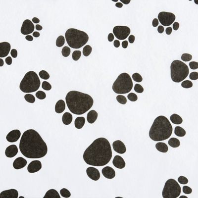 White Paw Print Tissue Paper, Dog, Puppy Paws Paper 50x75cm, 17gsm