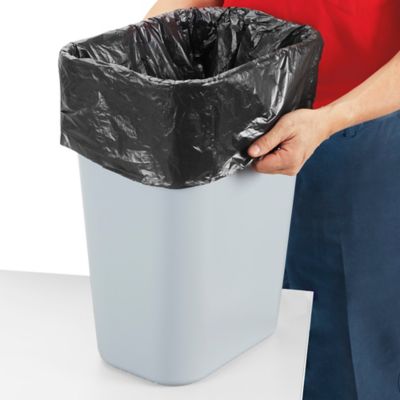 12-16 Gallon White High Density Trash Bags - 8 Micron