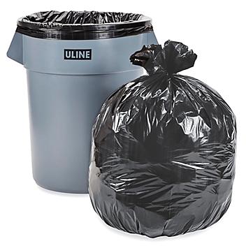 Uline Industrial Trash Liners - 55-60 Gallon, 2.5 Mil, Black S-11678
