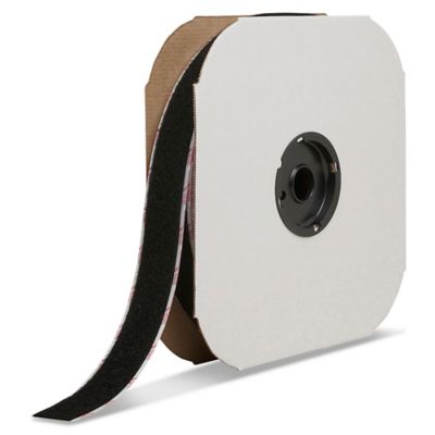 Box Velcro Tape (190911) Individual Strips, Loop, 3/4 x 75', Black (1 per CASE) for Home & Office