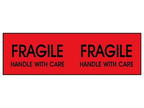 Superetiquetas Adhesivas - "Fragile/Handle with Care", 3 x 10"