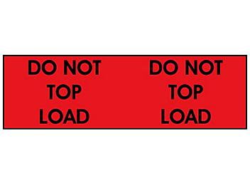 Super Stickers - "Do Not Top Load", Red, 3 x 10" S-1174