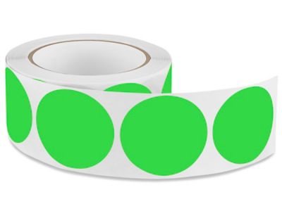  Étiquettes adhésives vierges pour inventaire – Circulaire, 2 po