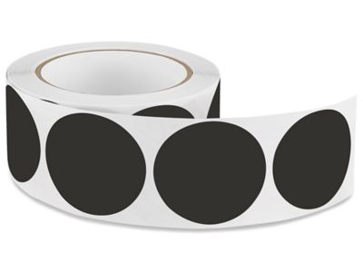 Blank Inventory Circle Labels - Black, 2" S-1176BL