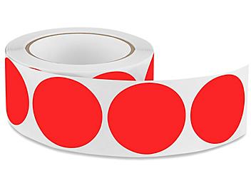 Blank Inventory Circle Labels - Red, 2" S-1176RED