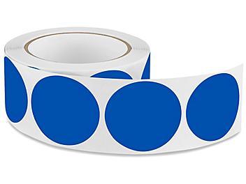 Blank Inventory Circle Labels - Royal Blue, 2" S-1176RY