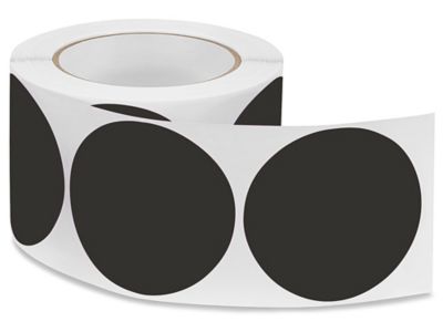 Blank Inventory Circle Labels - Black, 3" S-1177BL