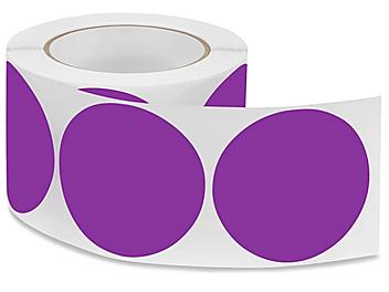 Blank Inventory Circle Labels - Purple, 3" S-1177PUR