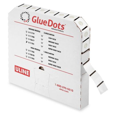 Glue Dots - 1/2, Medium Profile, Super High Tack S-11781 - Uline