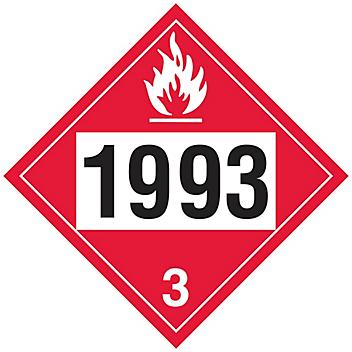 4-Digit D.O.T. Placard - UN 1993 Flammable Liquid
