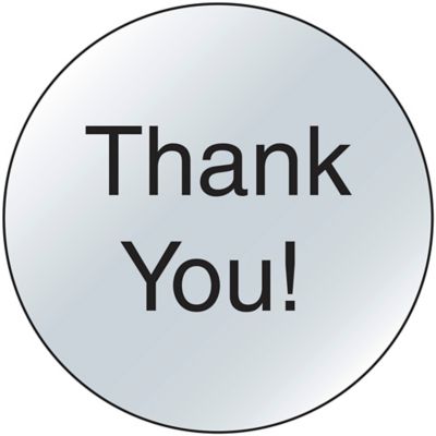 Retail Labels - Thank You, 1 Circle S-11805 - Uline