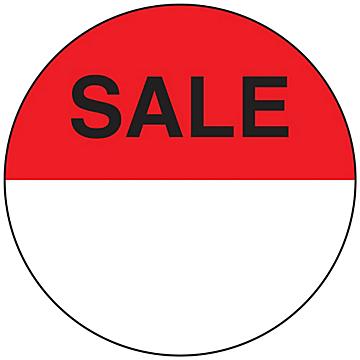 Étiquettes adhésives de commerce – « Sale », 2 po, circulaire