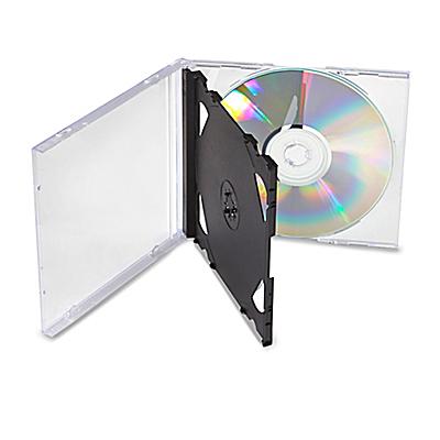 8 Disc CD/DVD Case With 3 Trays = Black 