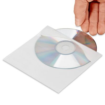 IBERPLAS Caja de 100 fundas porta CD/DVD con solapa de cierre 479D, (1 u.)  - Maosa Oficinas, S.L.