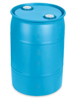 Plastic Drum 30 Gallon Closed Top Blue S 11861 Uline   S 11861