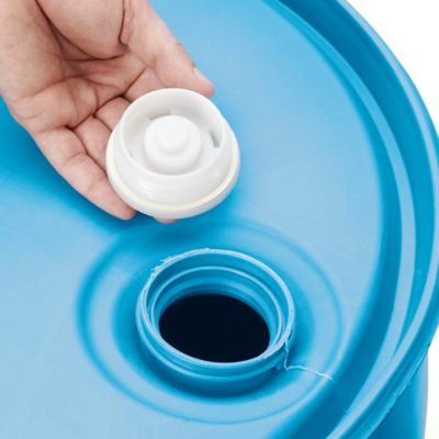 Plastic Drum - 30 Gallon, Closed Top, Natural S-17008 - Uline