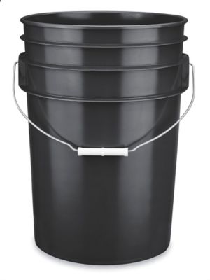 Black 1 Gallon Plastic Bucket (Lid Sold Separately)