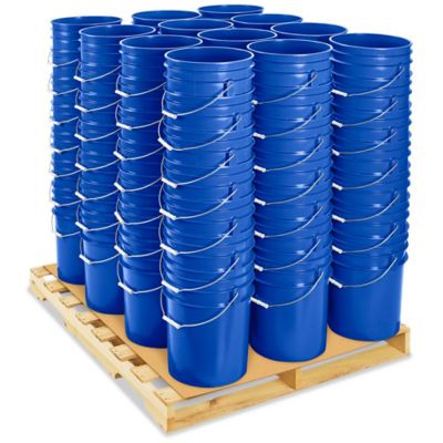 Plastic Pail Skid Lot - 6 Gallon, Blue S-11862BLUS