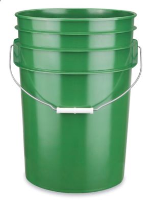 6 Gallon White Plastic Pail with Metal Handle, Un Rated (P6 Series)