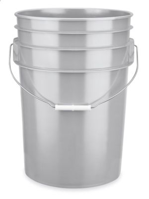 Pail/Bucket, 6 Gallon, White, Polyethylene, Industrial Storage, Price  Container & Packaging 820187