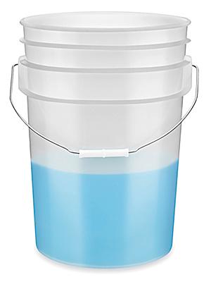 Pail/Bucket, 6 Gallon, White, Polyethylene, Industrial Storage, Price  Container & Packaging 820187