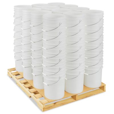 Plastic Pail Skid Lot - 6 Gallon, Natural S-11862NATS