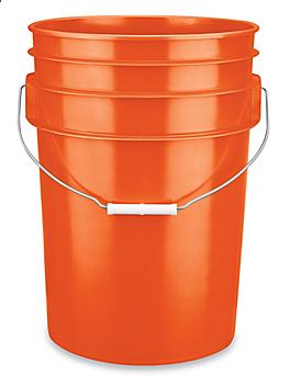 Plastic Pail - 6 Gallon, Orange S-11862O