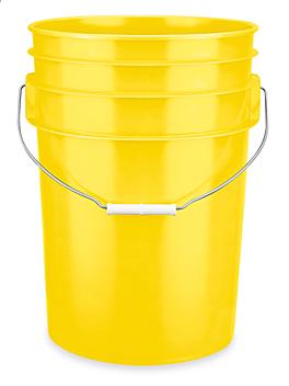 Plastic Pail - 6 Gallon, Yellow S-11862Y