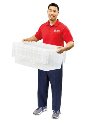 Clear Industrial Totes - 25.2 x 15.5 x 11