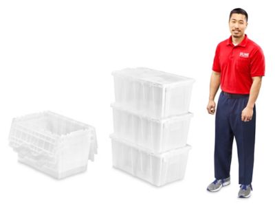 Clear Industrial Totes - 25.2 x 15.5 x 11