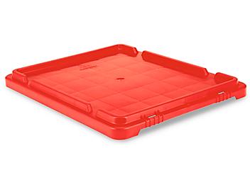 Stack and Nest Container Lid - 16 x 14", Red S-11867L-R