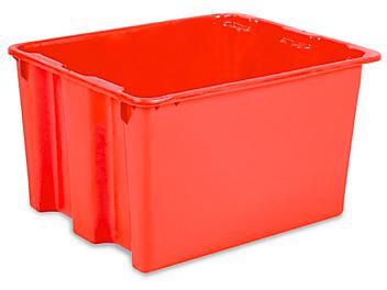 Stack and Nest Container - 16 x 14 x 11", Red S-11867R