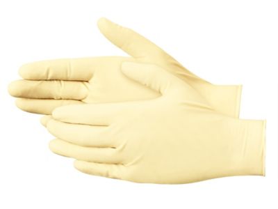 Uline Black Latex Gloves - Powder-Free, Large S-19810L - Uline