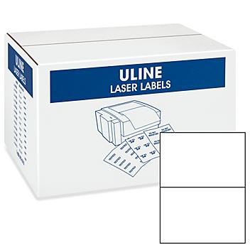 Uline Laser Labels Bulk Pack - White, 8 1/2 x 5 1/2" S-11891