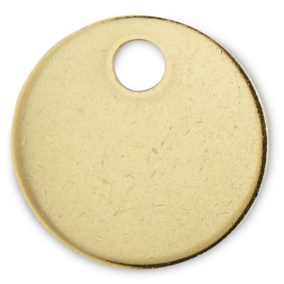 Round Tags - Brass, 1", Blank S-11897